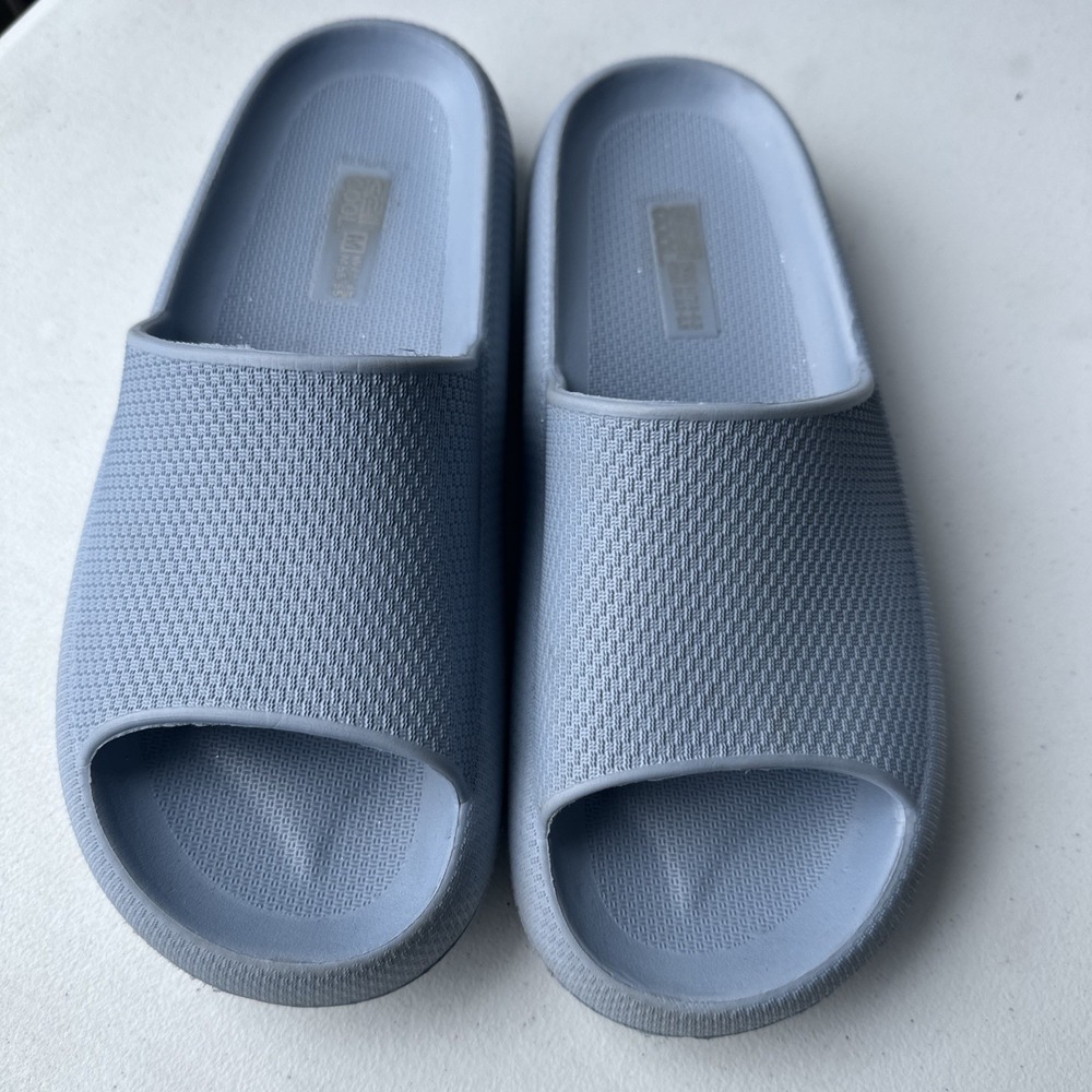 32 Degrees Cool Cushion Slides Pool Slides - Blue - Womens 7.5 To 8.5